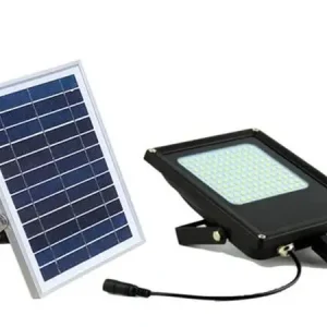 Solar LED Floodlight with Panel 5000mAh Battery